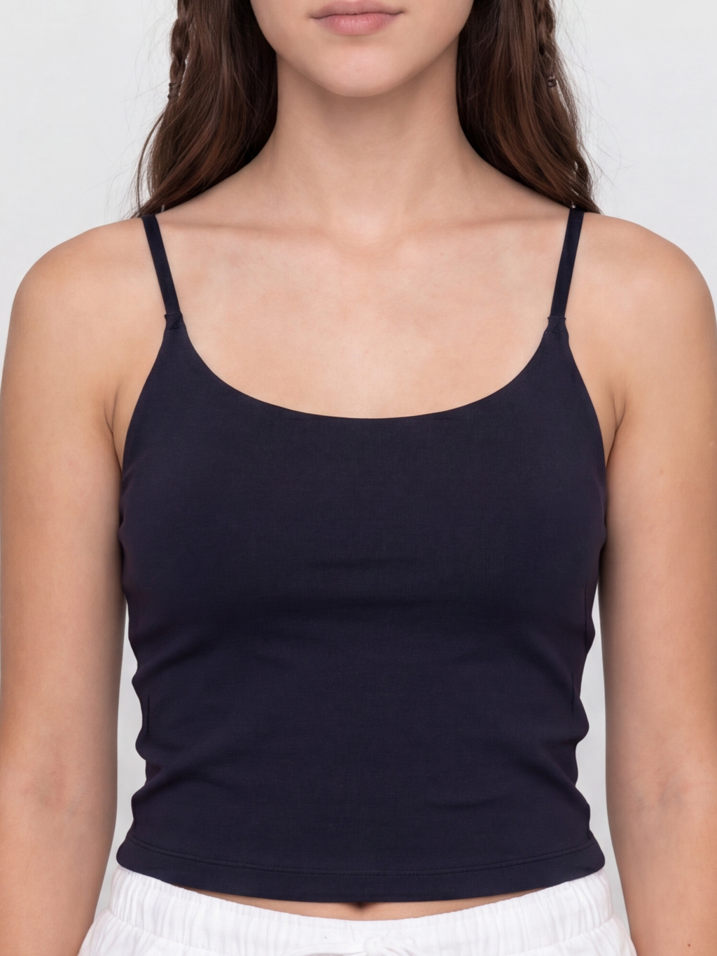 Navy Blue Basic Spaghetti Strap Camisole for Women - Image 3
