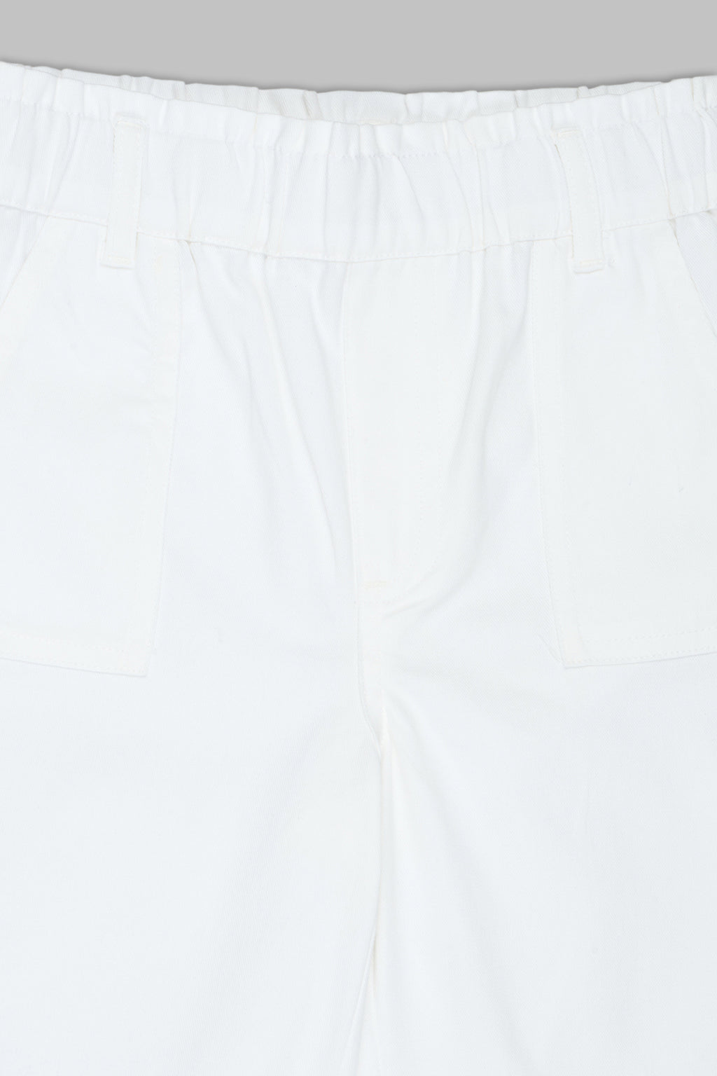 White Solid Regular Fit Pant for Girls - Image 4