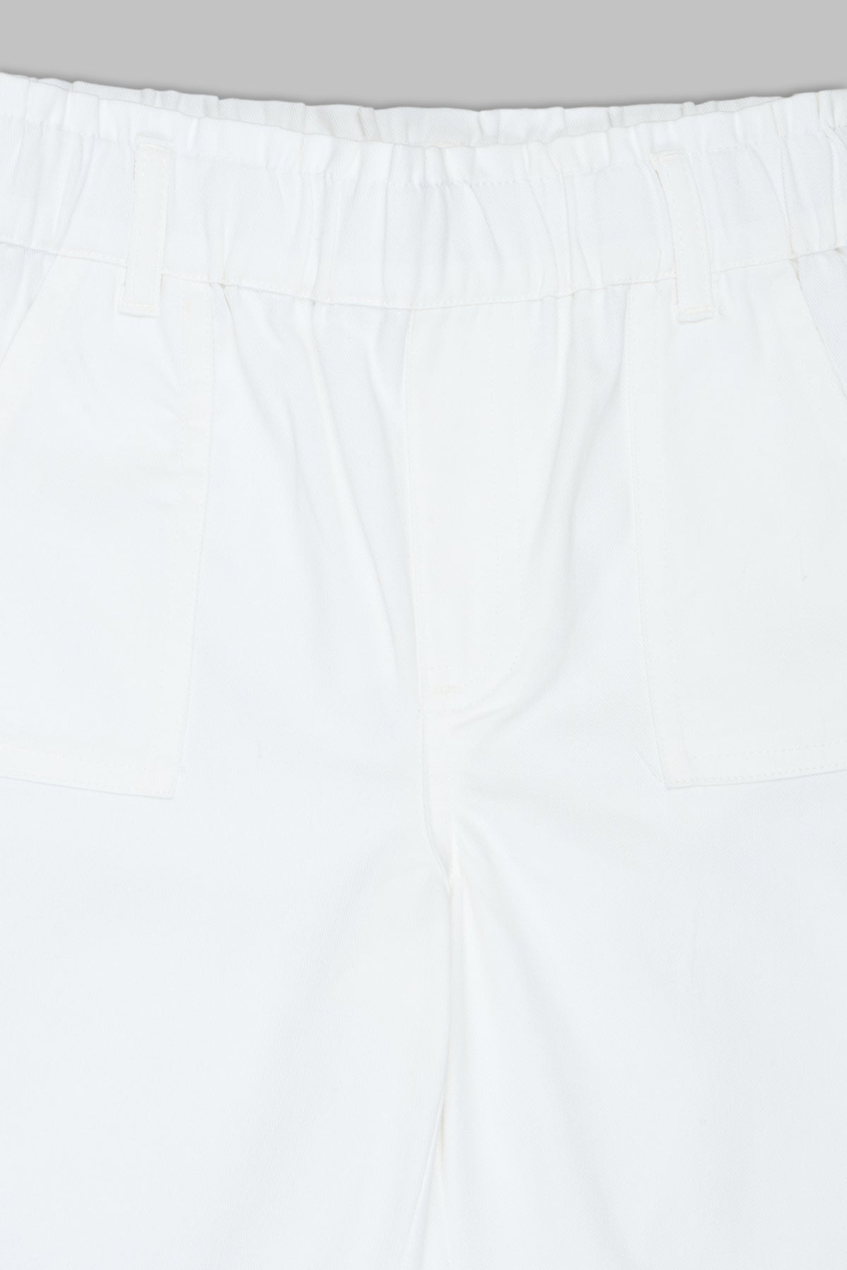 White Solid Regular Fit Pant for Girls - Image 4