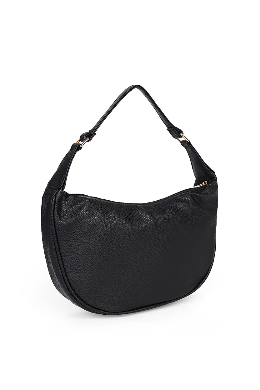 Black Solid Shoulder Bag For Women - Image 3