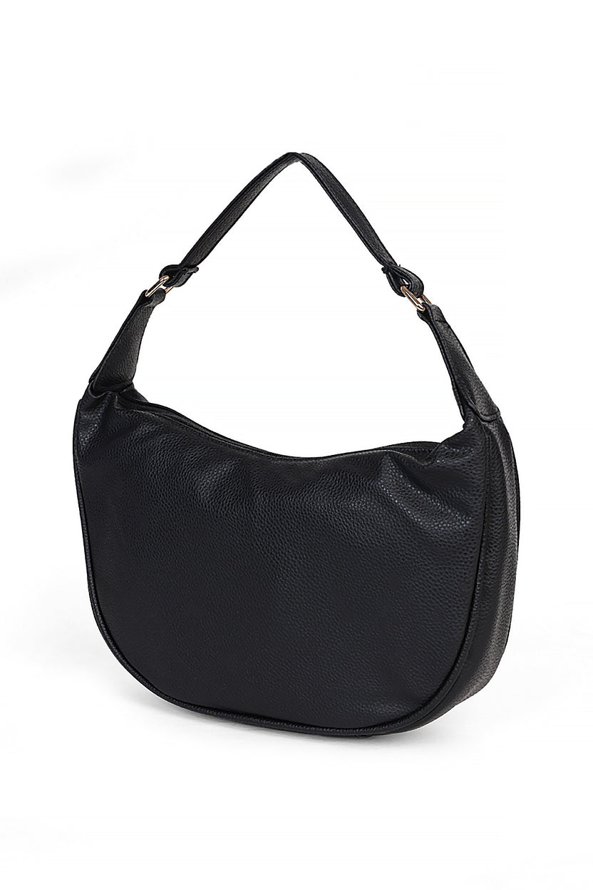 Black Solid Shoulder Bag For Women - Image 4