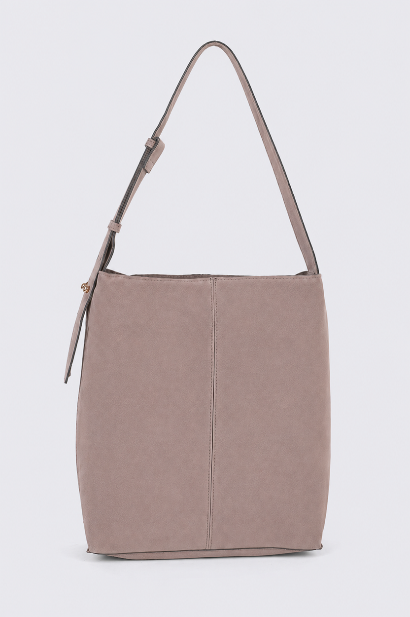 Mauve Solid Tote Bags For Women - Image 2