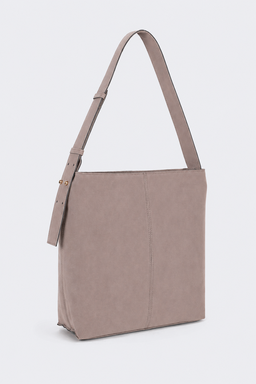 Mauve Solid Tote Bags For Women - Image 3