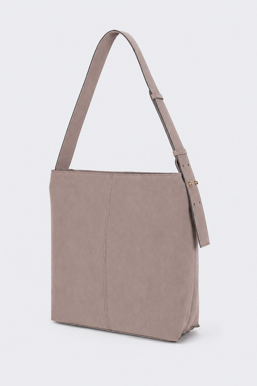 Mauve Solid Tote Bags For Women - Image 4