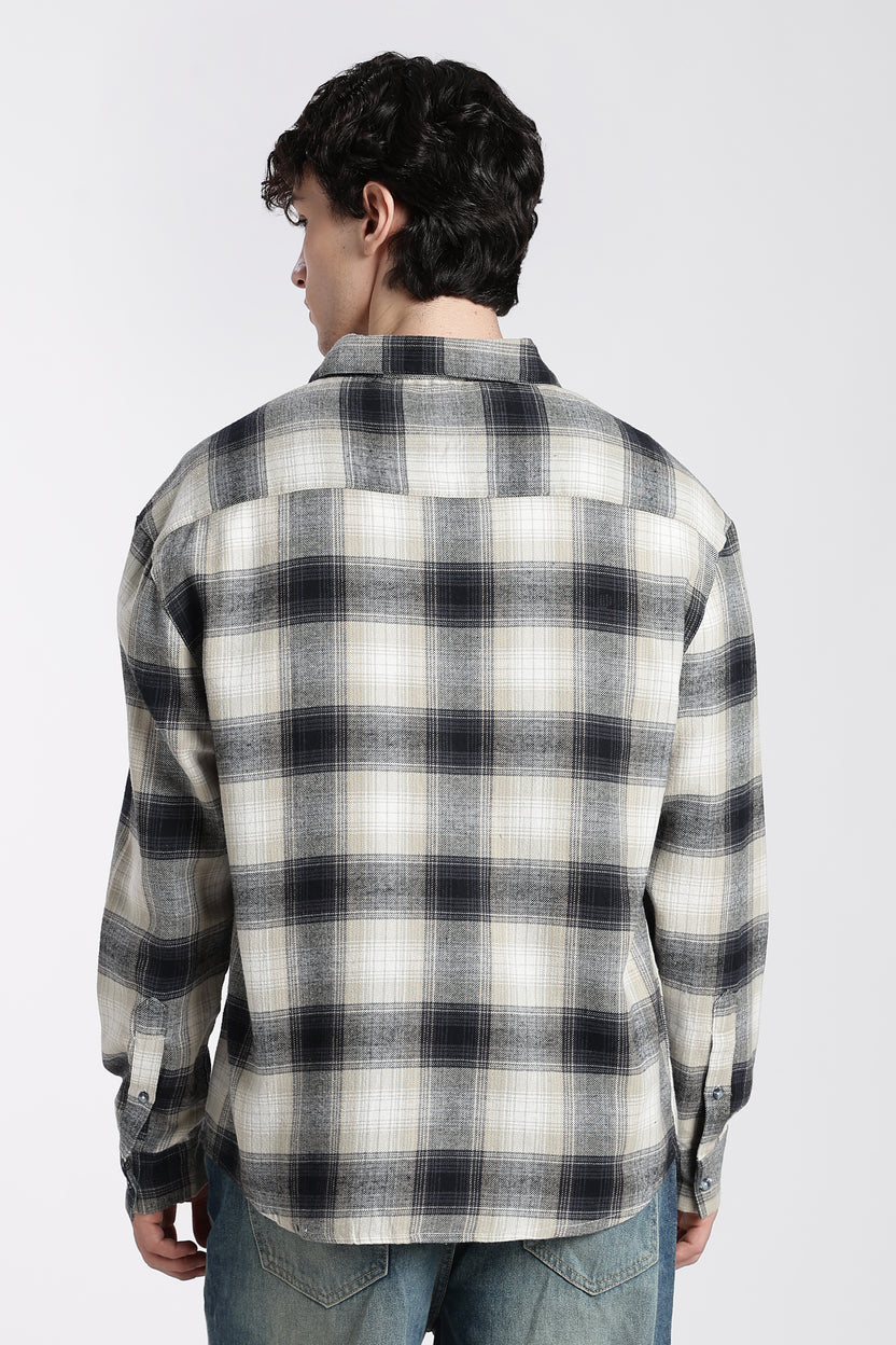Grey Cotton Regular Fit Shirt For Men - Image 5