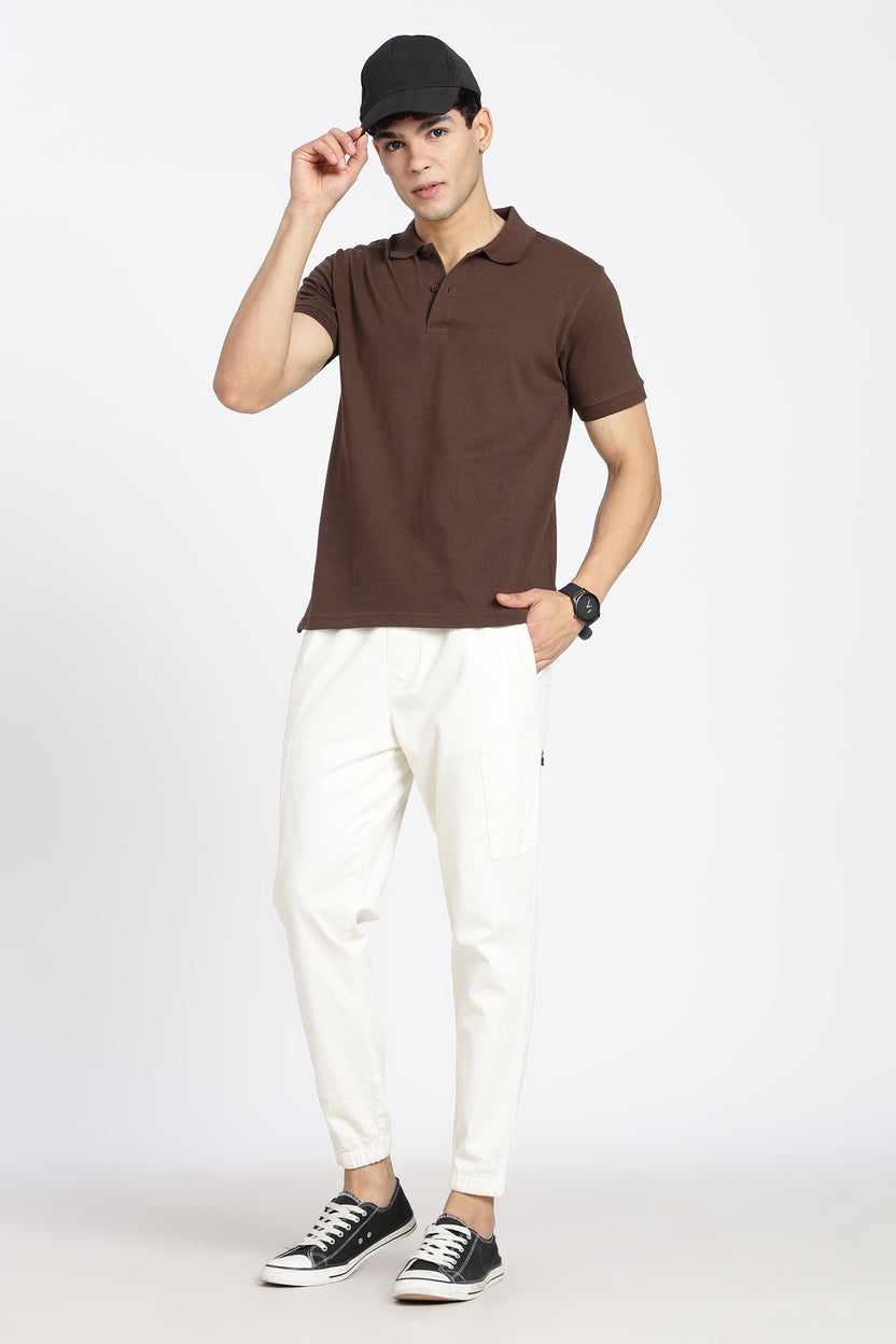 Chocolate Everyday Essentials Regular Fit Polo T-Shirt For Men - Image 6