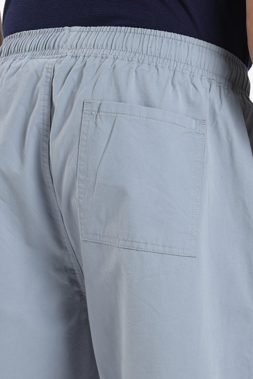 Blue Solid Oversized Fit Shorts For Men - Image 3