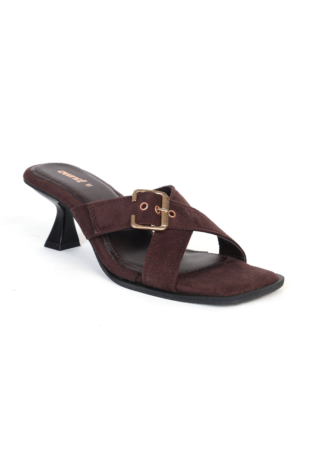 Brown Open Toe Heeled Sandals for Women - Image 4