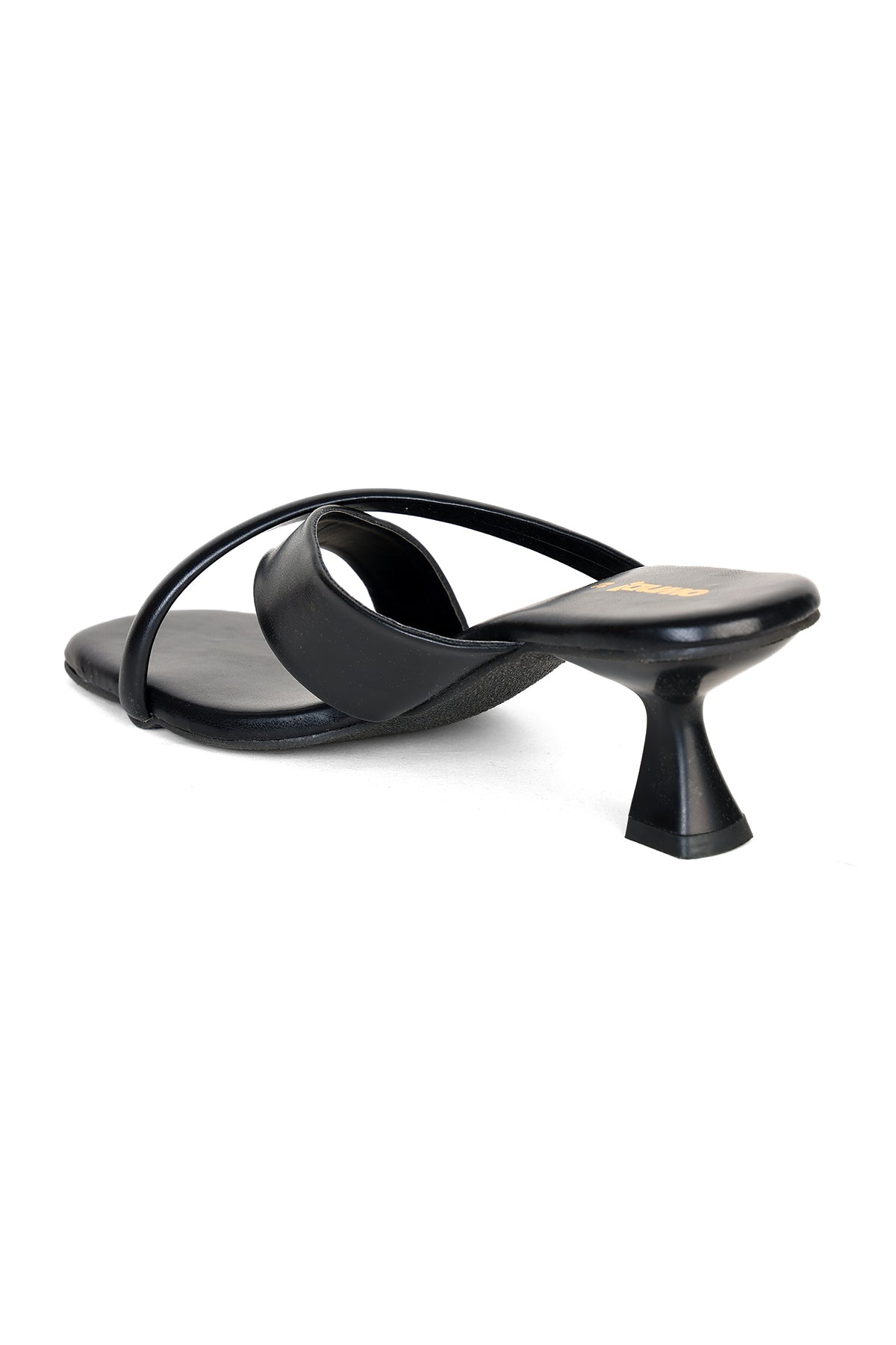 Black Open Toe Heeled Sandals for Women - Image 3