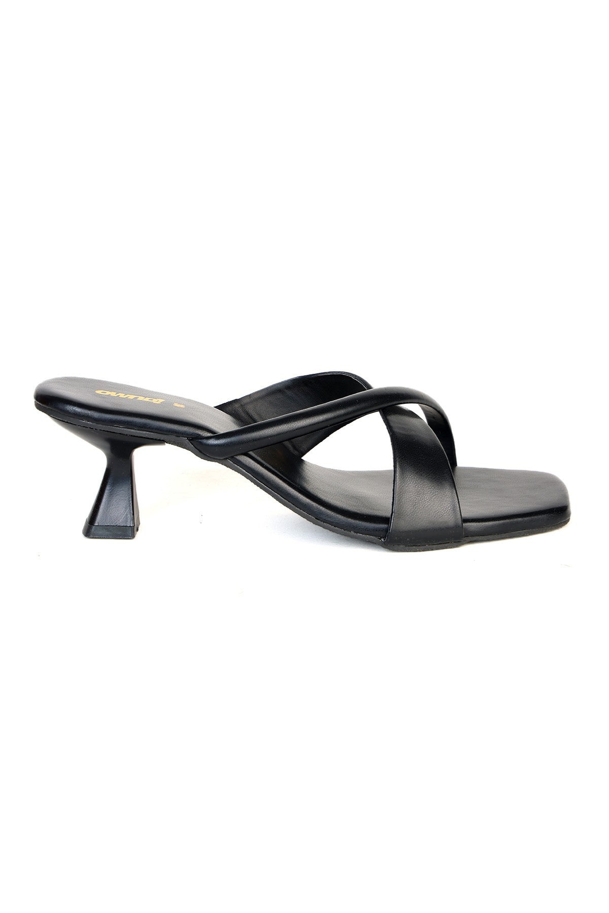 Black Open Toe Heeled Sandals for Women - Image 5