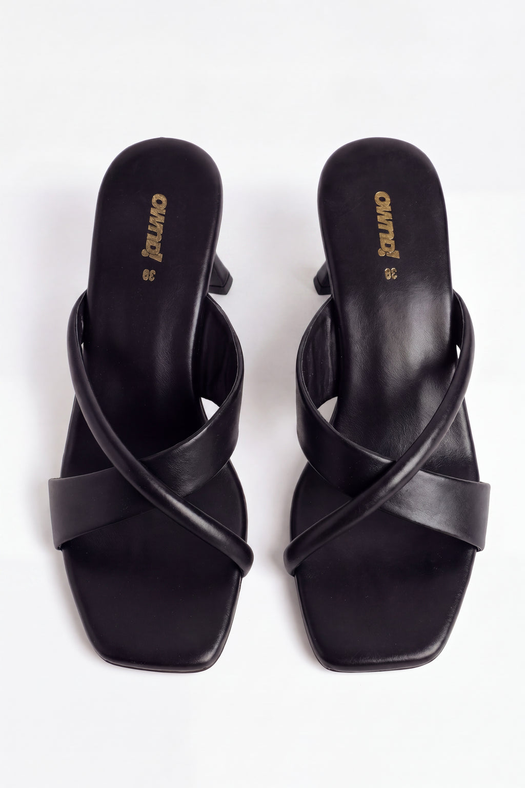 Black Open Toe Heeled Sandals for Women - Image 6