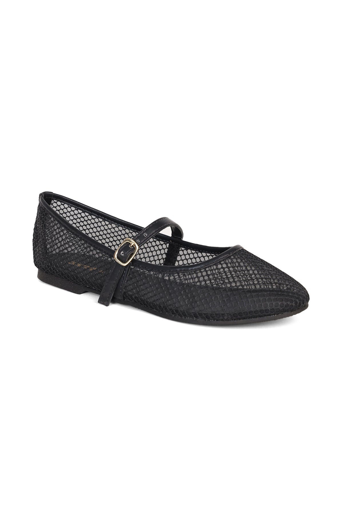 Black Self Design Mary Jane for Women - Image 3