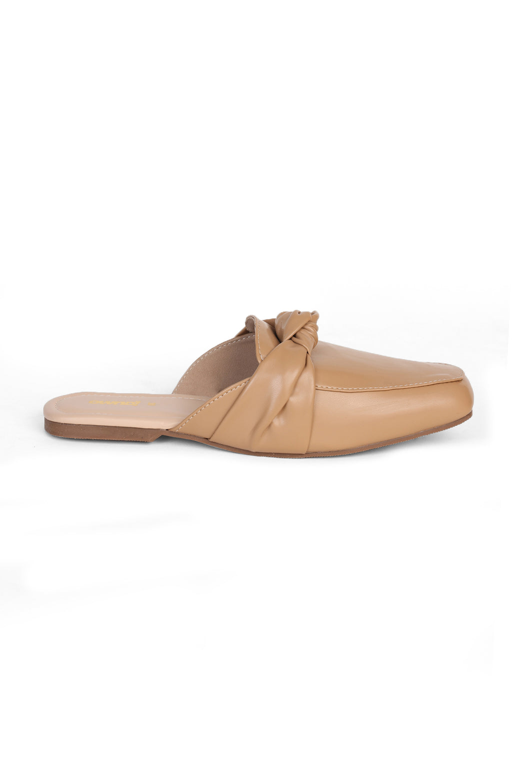 Beige Knotted Mules for Women - Image 2