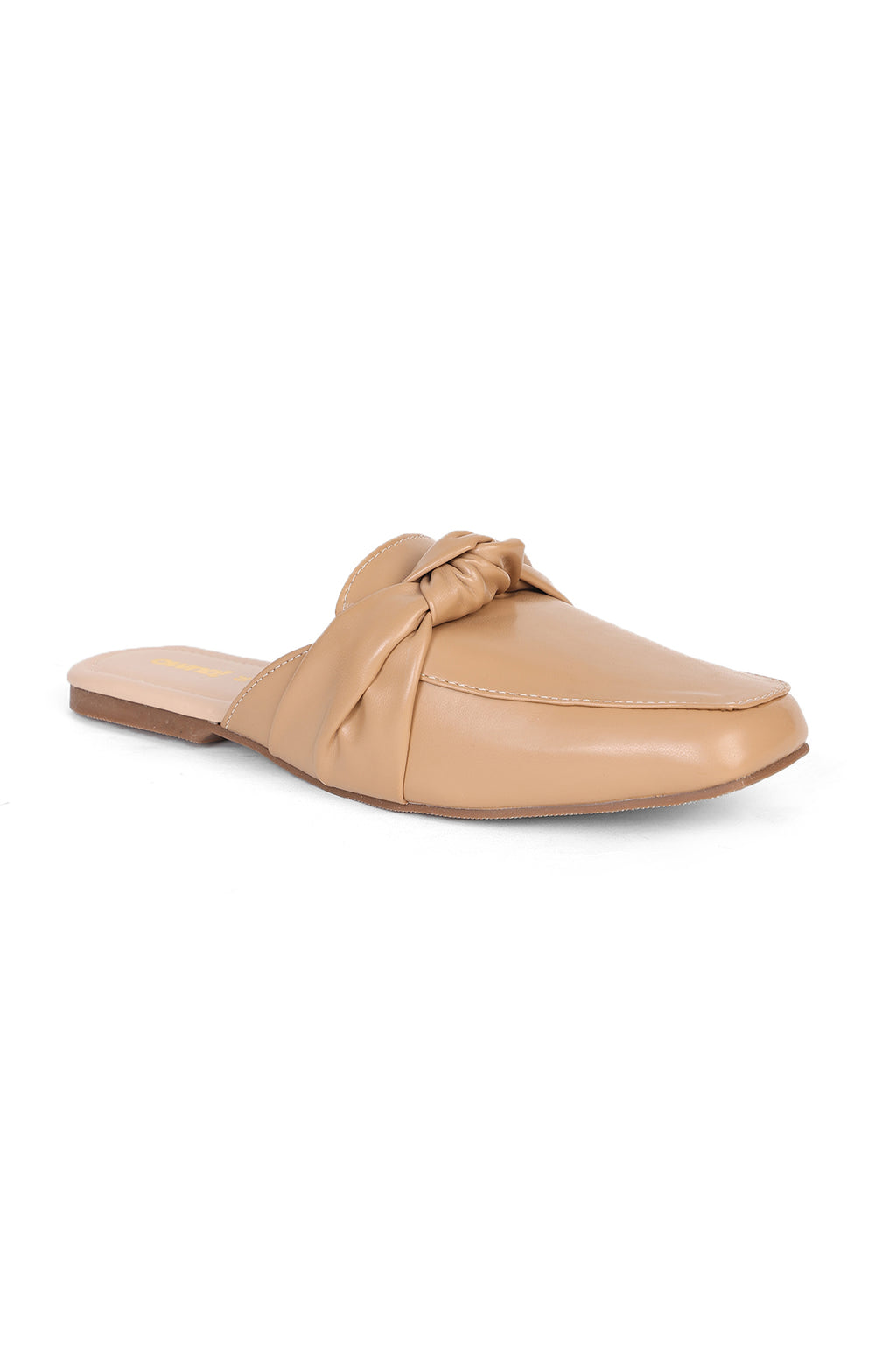 Beige Knotted Mules for Women - Image 3