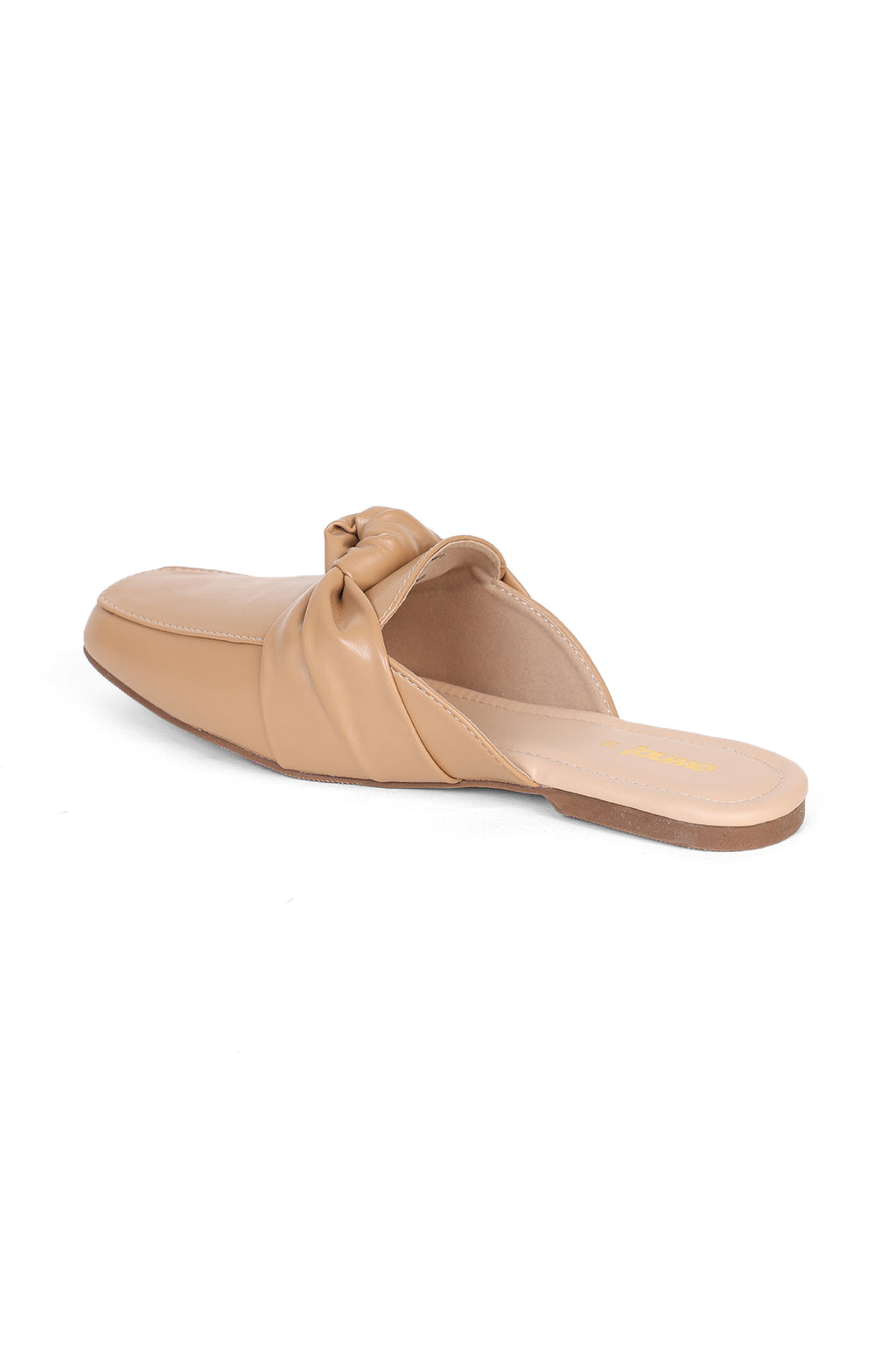 Beige Knotted Mules for Women - Image 4