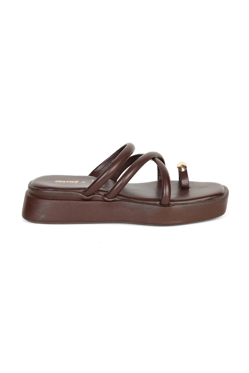 Brown Platform Sandals For Women - Image 2