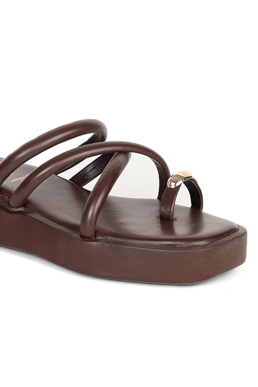 Brown Platform Sandals For Women - Image 3