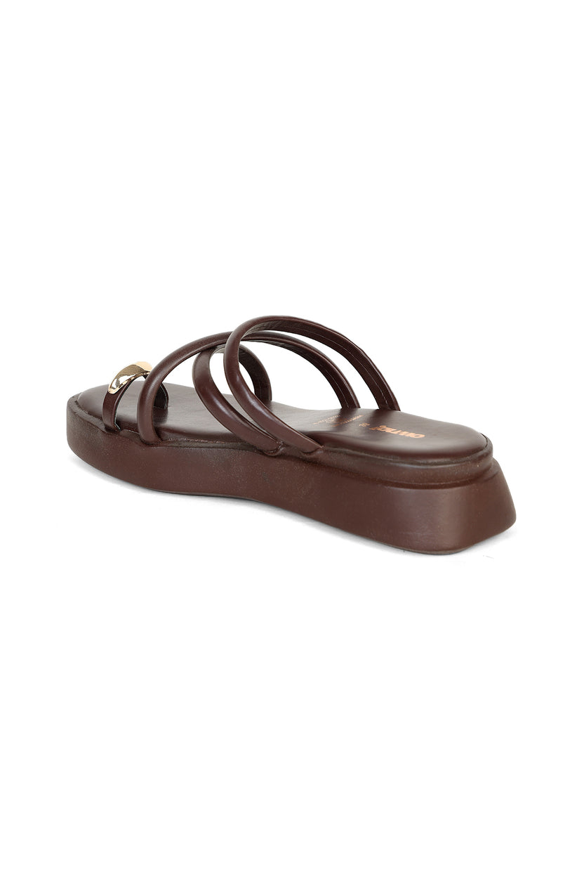 Brown Platform Sandals For Women - Image 4