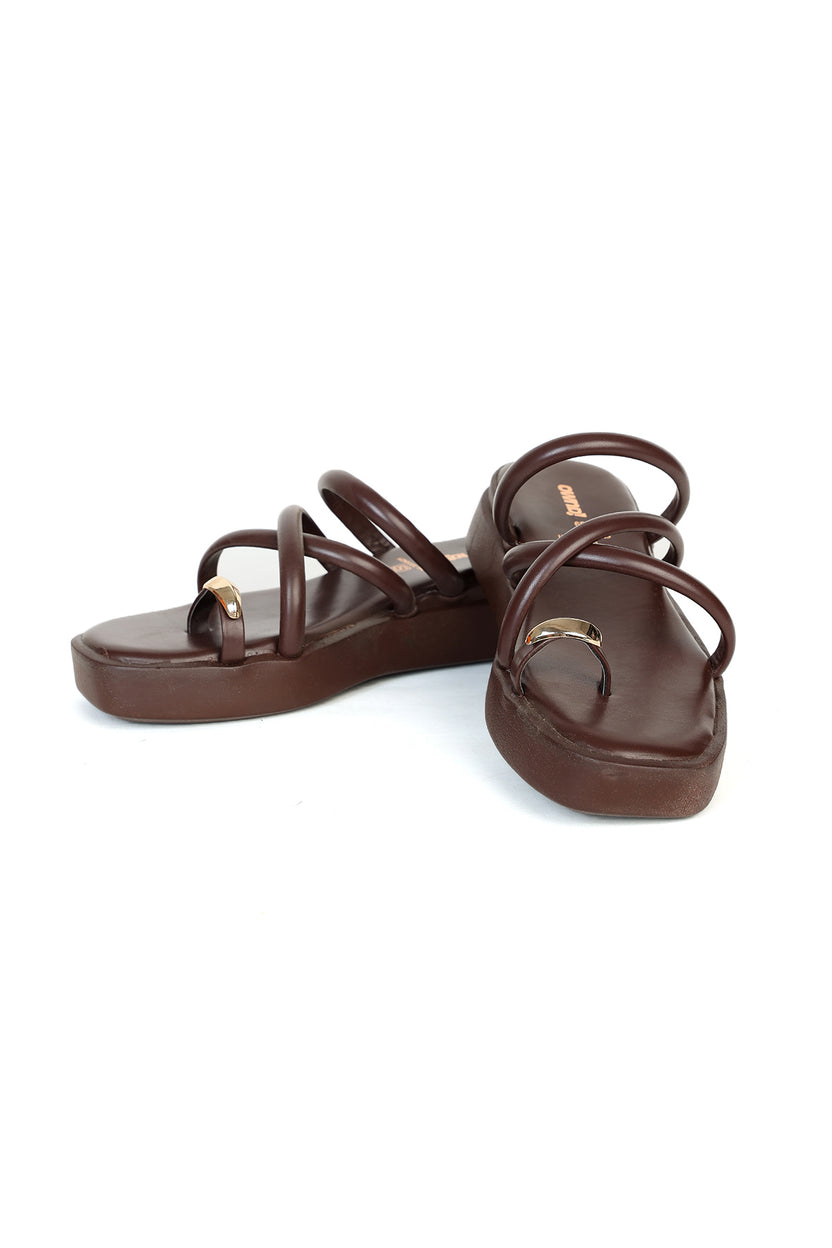 Brown Platform Sandals For Women - Image 6