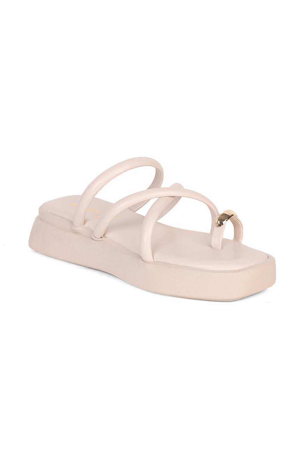 Off White Platform Sandals For Women - Image 4