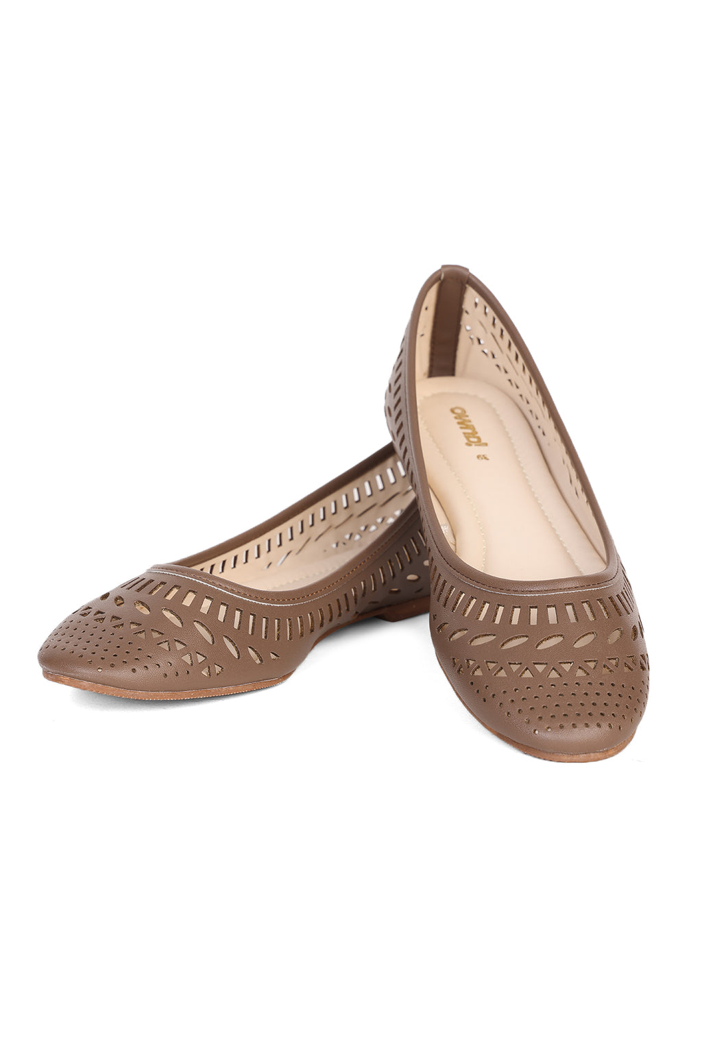 Brown Solid Ballerinas for Women - Image 6