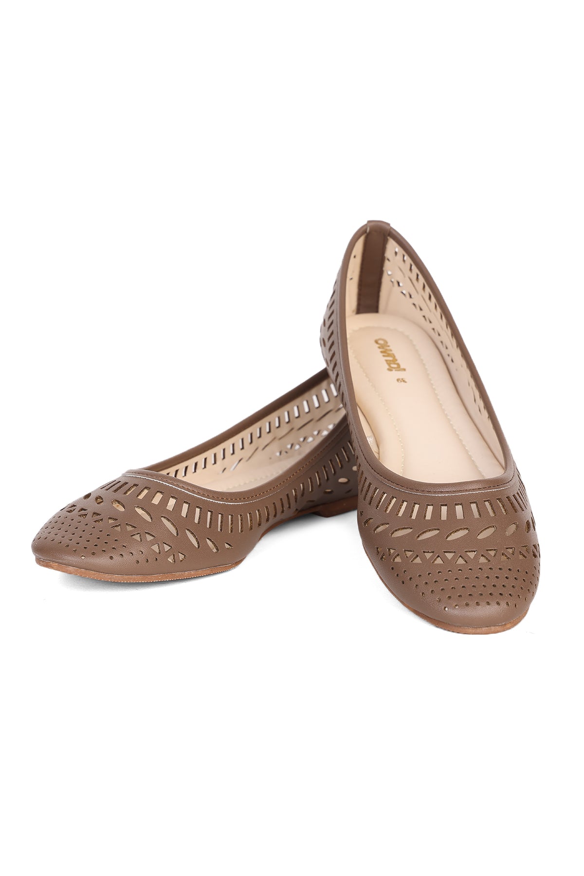 Brown Solid Ballerinas for Women - Image 6