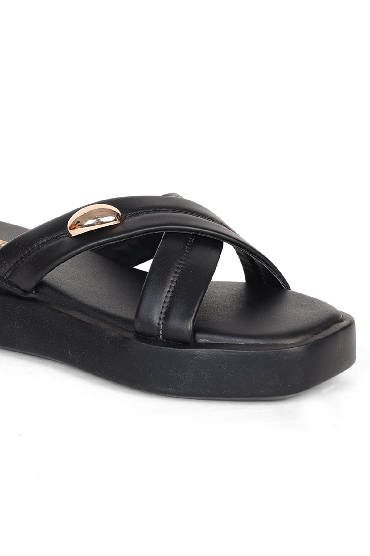 Black Platform Sandals for Women - Image 3