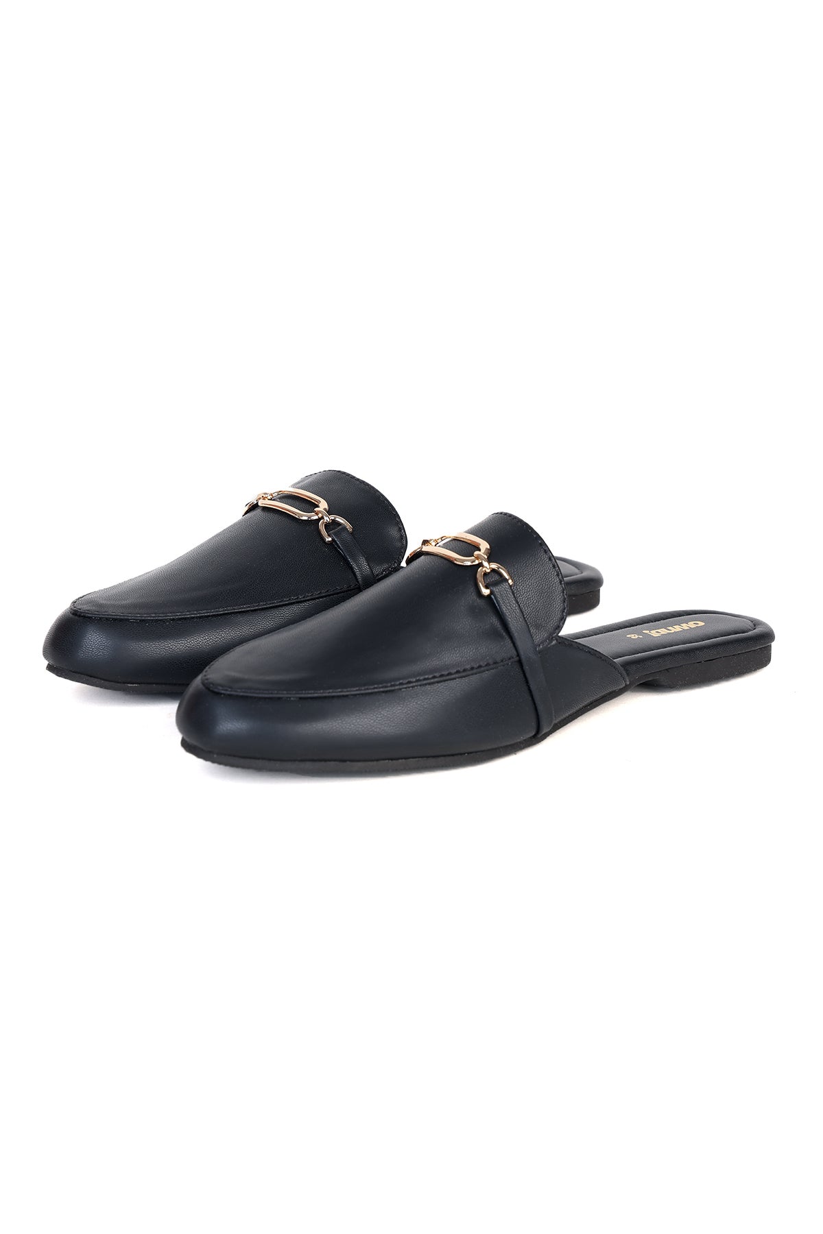 Black Solid Mules for Women - Image 5