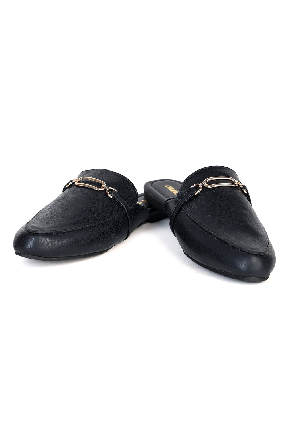 Black Solid Mules for Women - Image 6