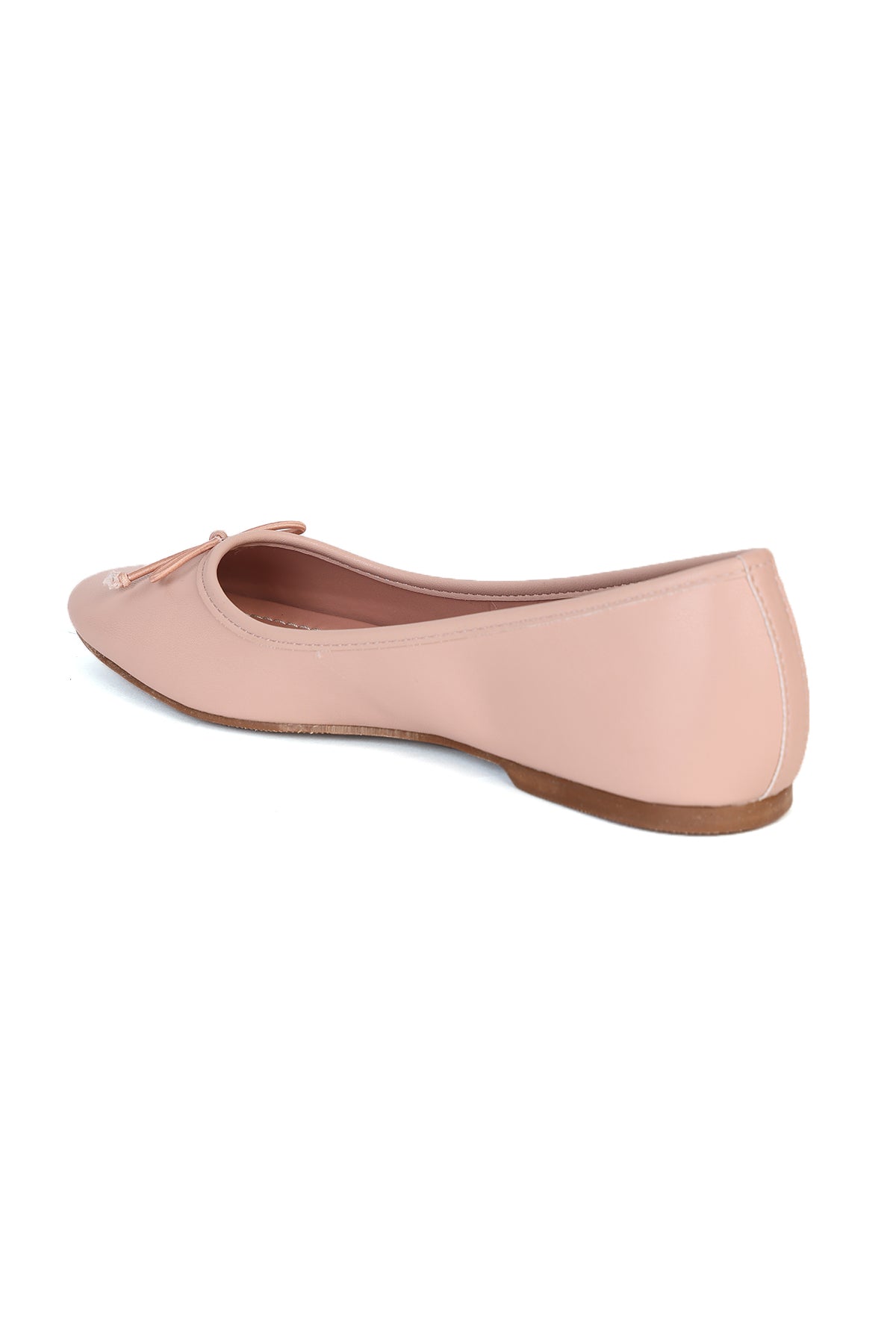 Peach Slip On Bow Ballerinas for Women - Image 4