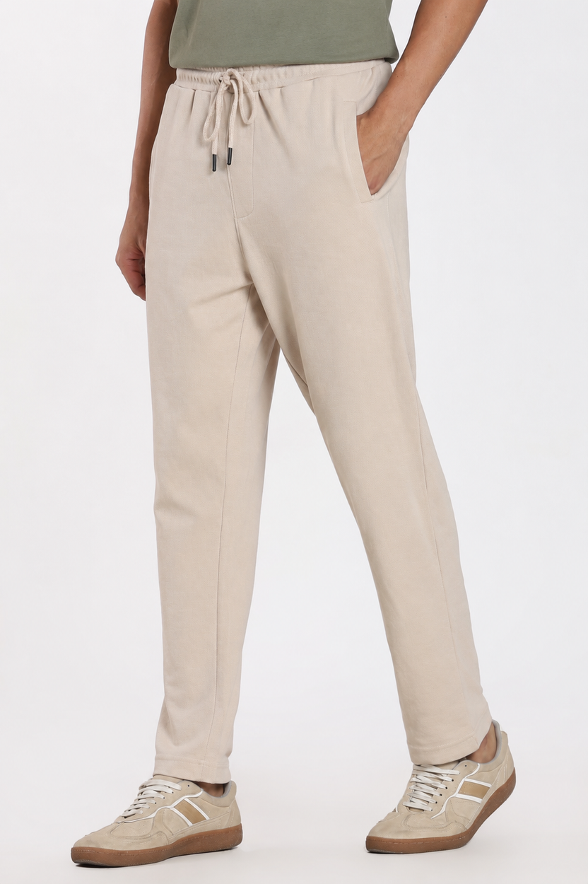 Beige 3 Pocketed Regular Fit Track Pant For Men - Image 4