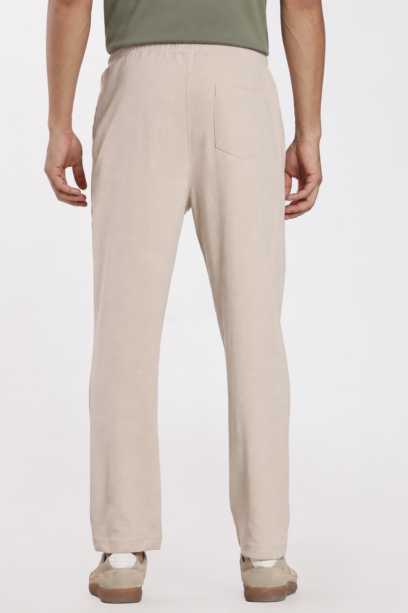 Beige 3 Pocketed Regular Fit Track Pant For Men - Image 5