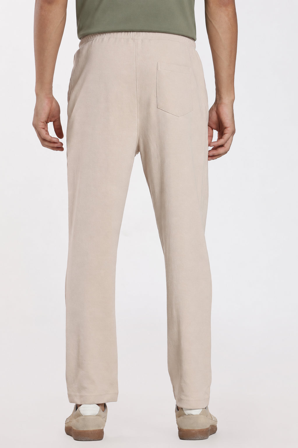 Beige 3 Pocketed Regular Fit Track Pant For Men - Image 5