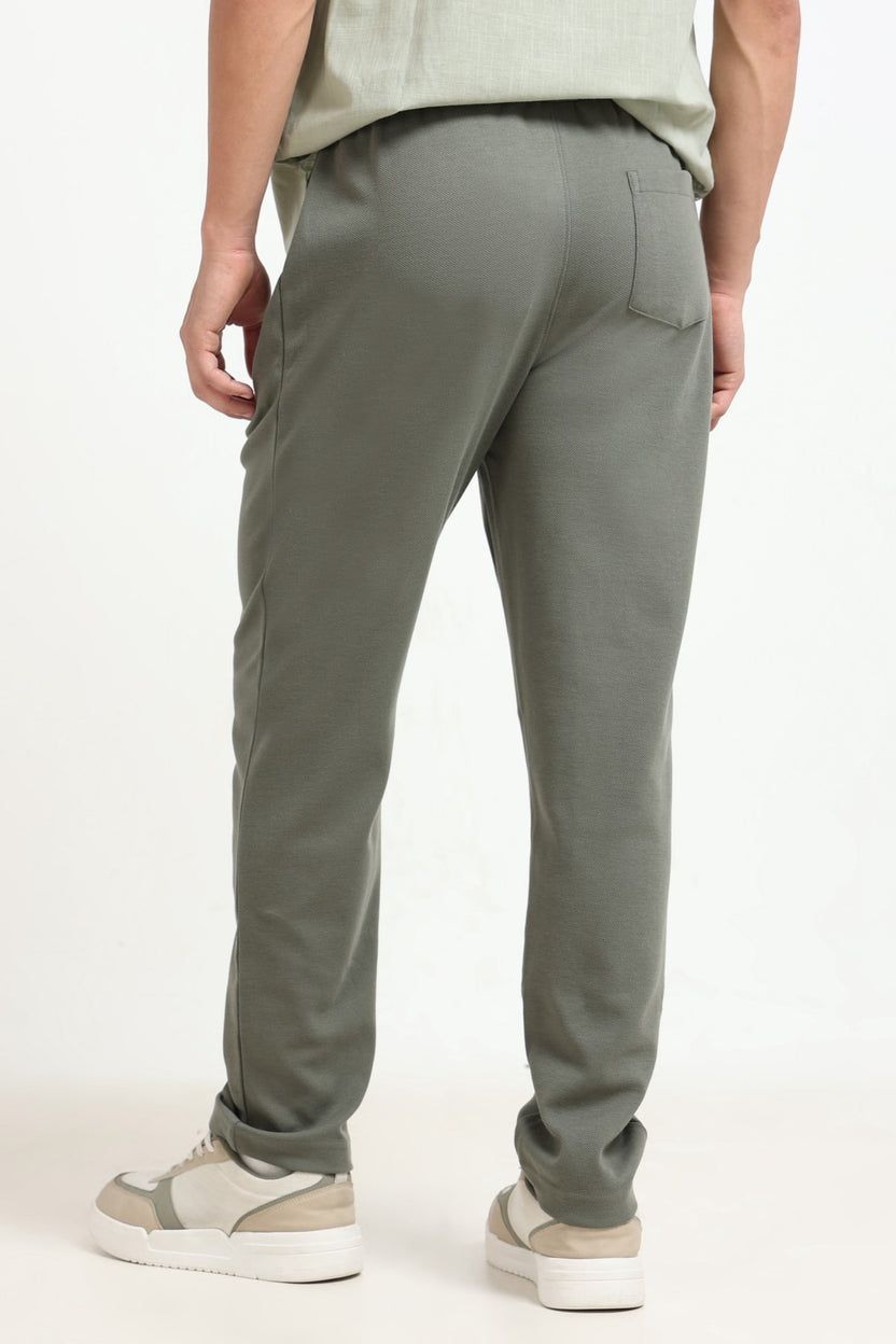 Olive Solid Regular Fit Joggers For Men - Image 5