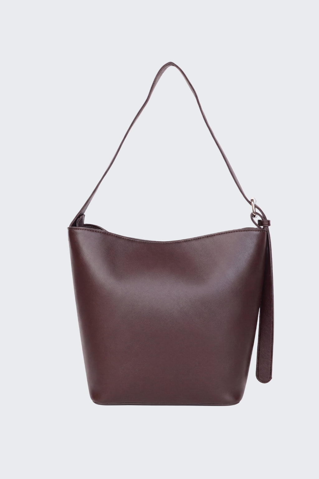 Brown Solid Tote Bag For Women - Image 3