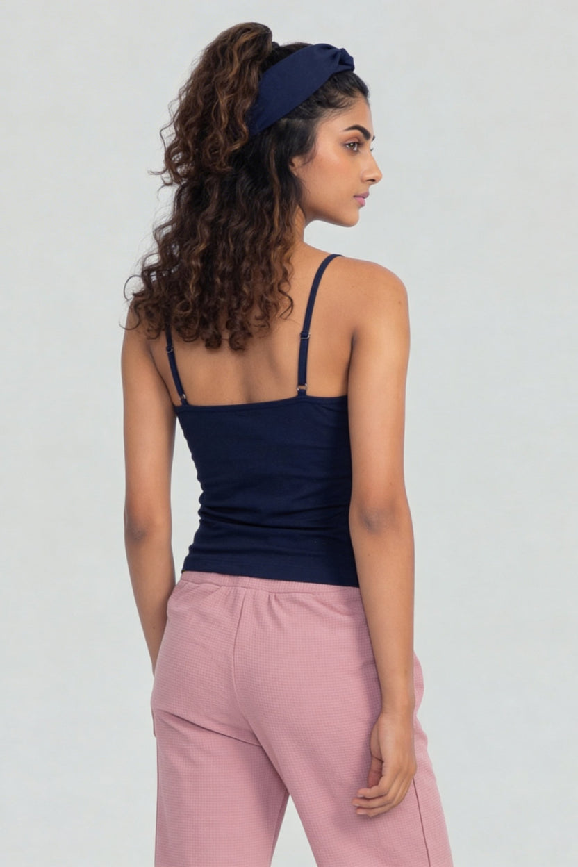 Navy Essential Fitted Camisole for Women - Image 5