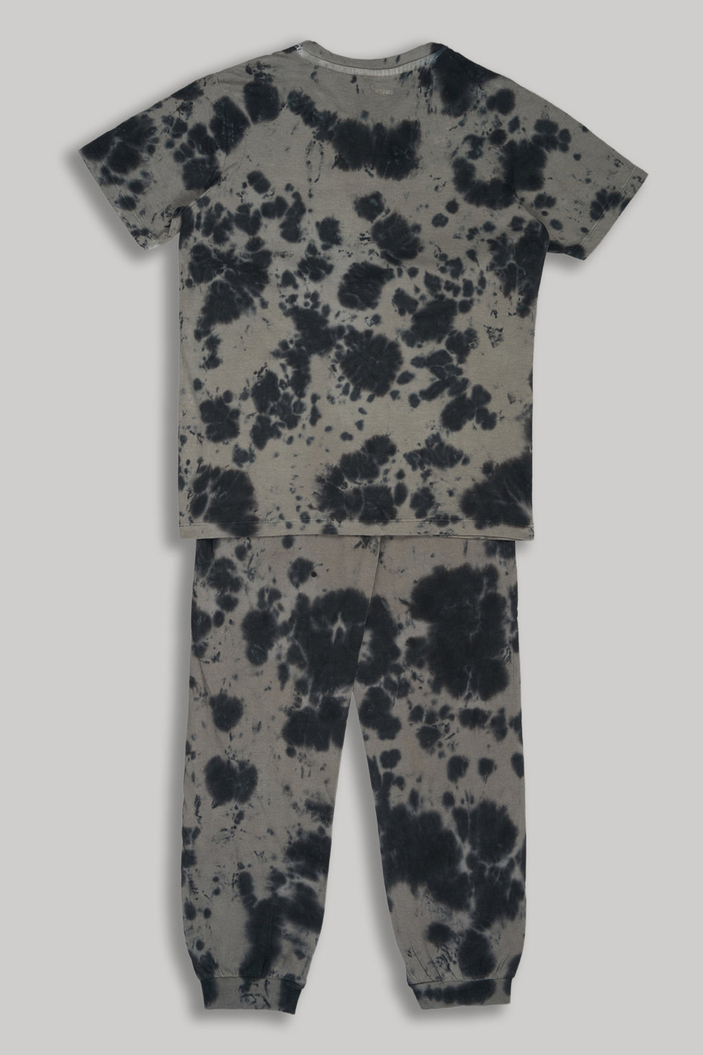 Black Tie- Dye Snoopy Printed Regular Fit Night Suit for Tweens Boys - Image 2