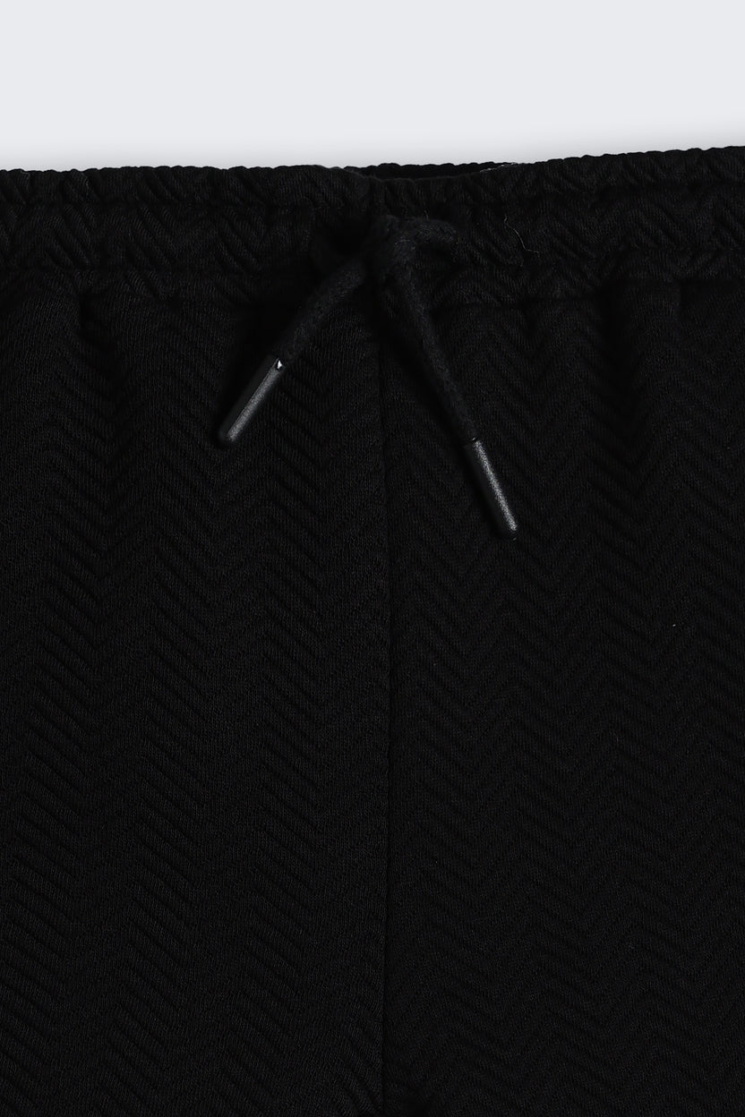 Black Regular Fit Shorts For Boys - Image 4