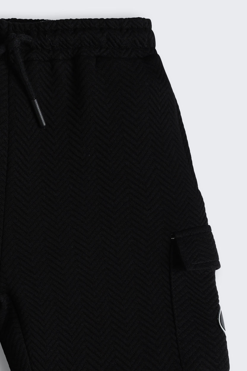 Black Regular Fit Shorts For Boys - Image 5