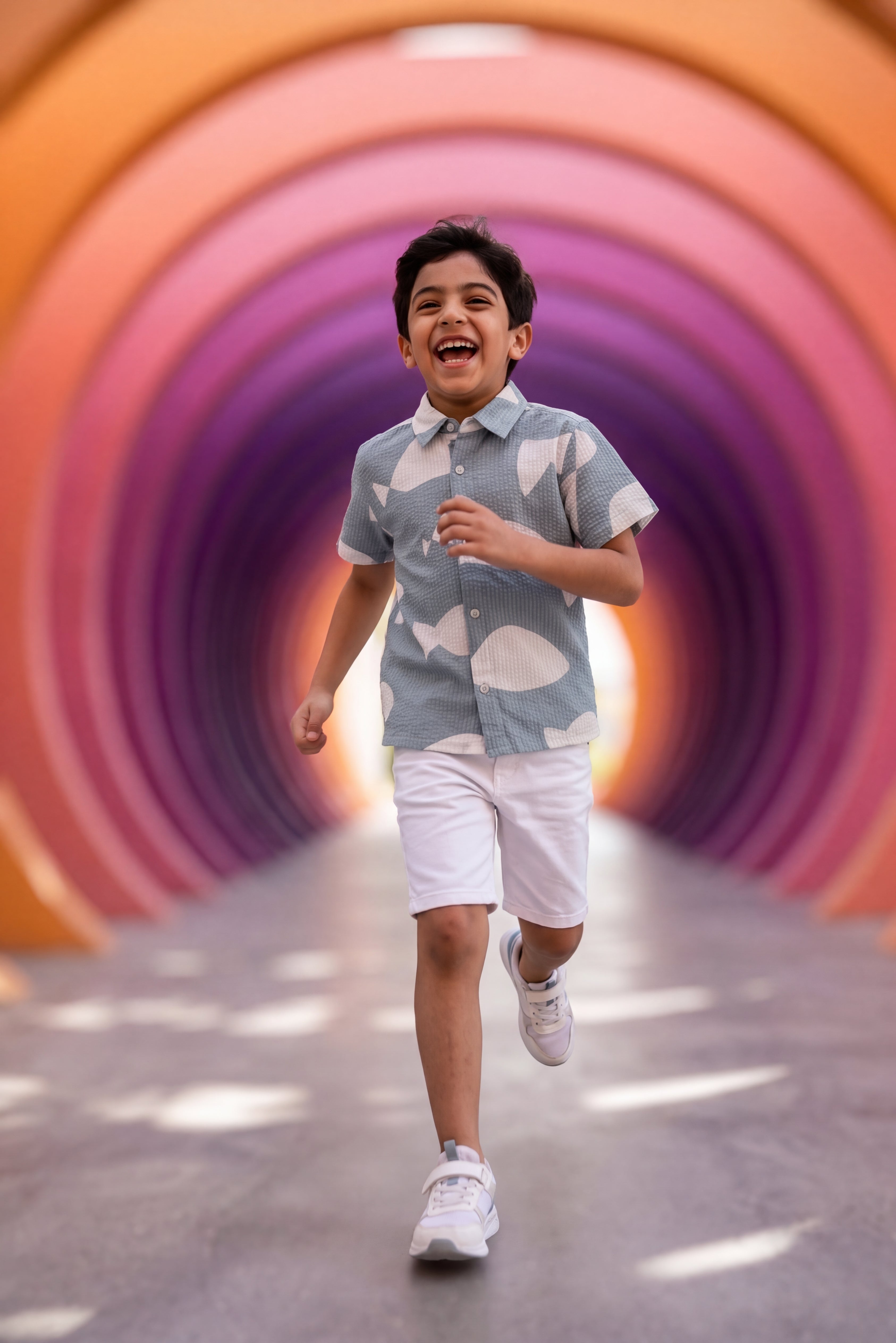Blue Conversational Regular Fit Shirt for Boys - Image 1