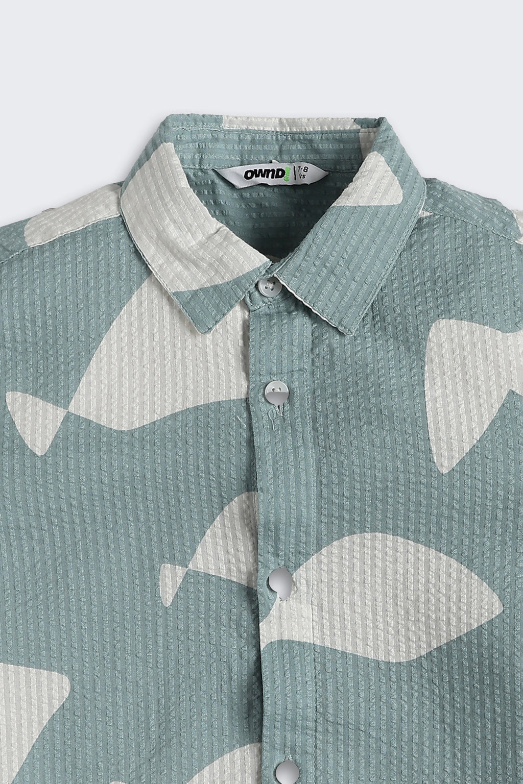Blue Conversational Regular Fit Shirt for Boys - Image 4