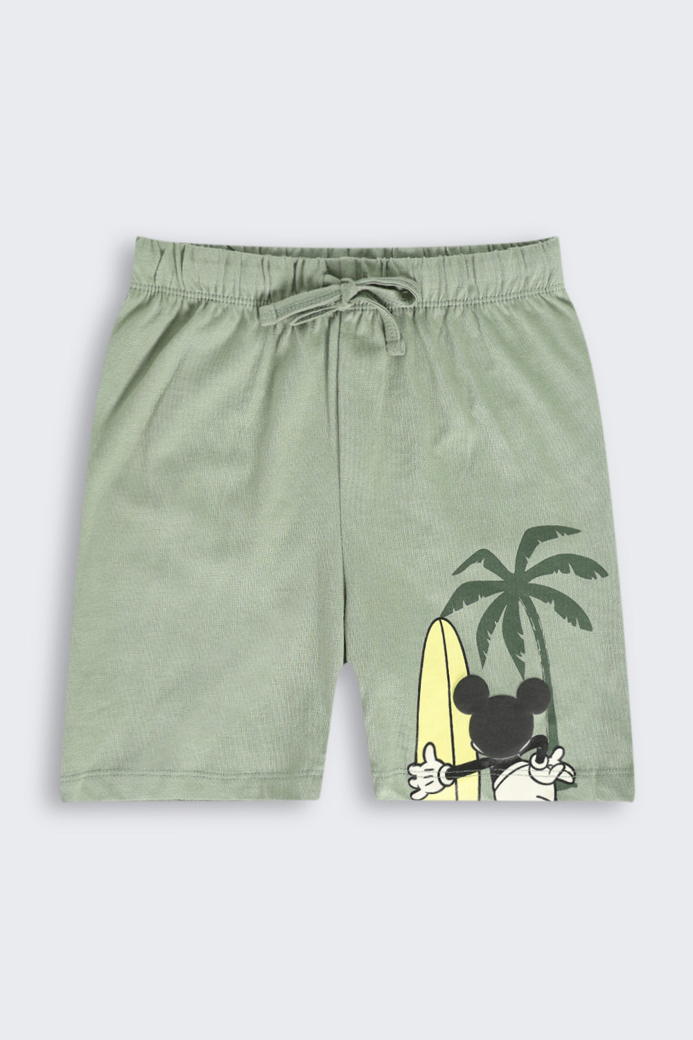 Olive Mickey Mouse Printed Nightwear Set for Boys - Image 5