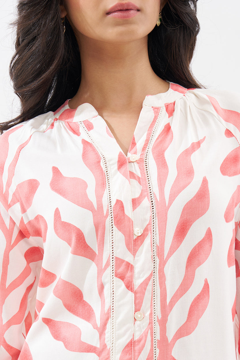 Peach Printed Dress For Women - Image 3