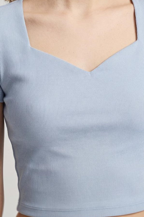 Blue Solid Regular Fit Top for Women - Image 3