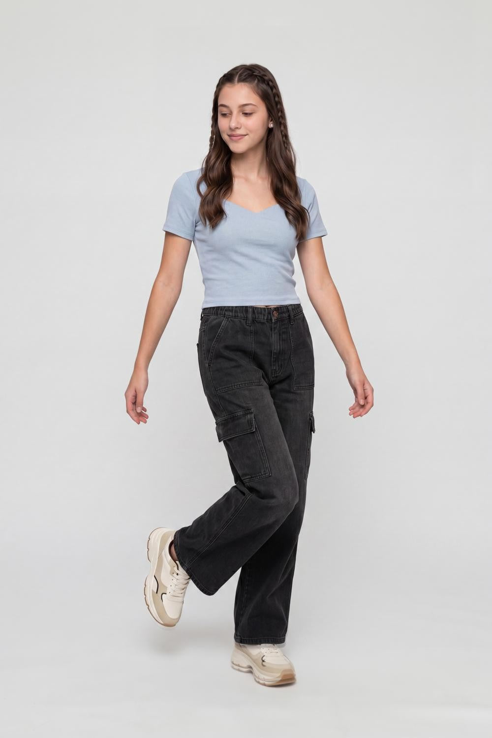 Blue Solid Regular Fit Top for Women - Image 6