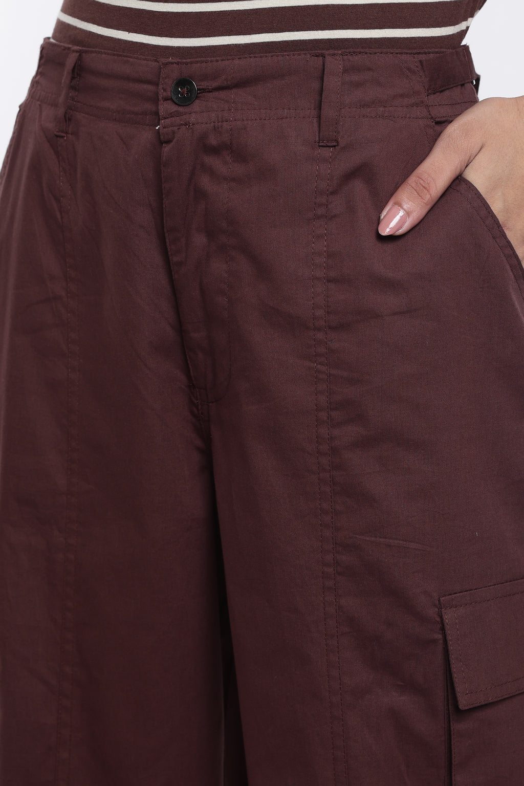 Brown Regular Fit Pant for Women - Image 7