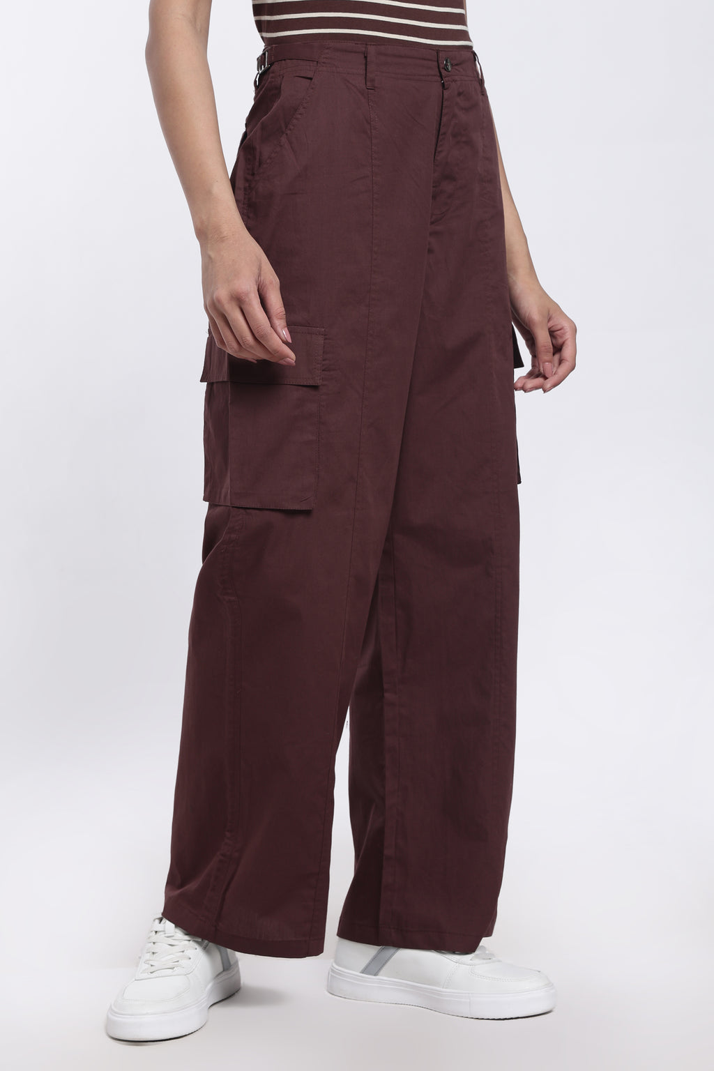 Brown Regular Fit Pant for Women - Image 4