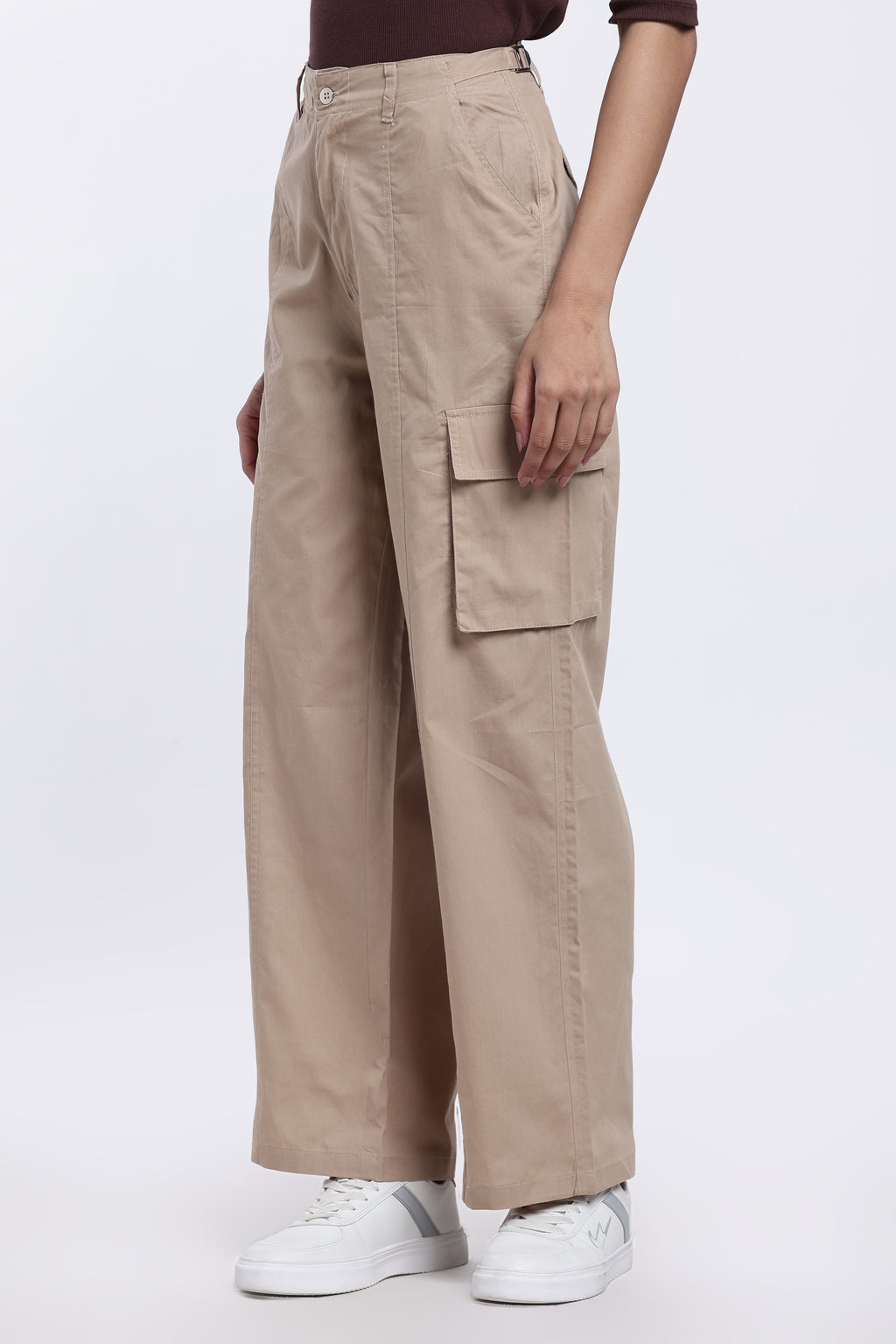 Beige Regular Fit Pant for Women - Image 4