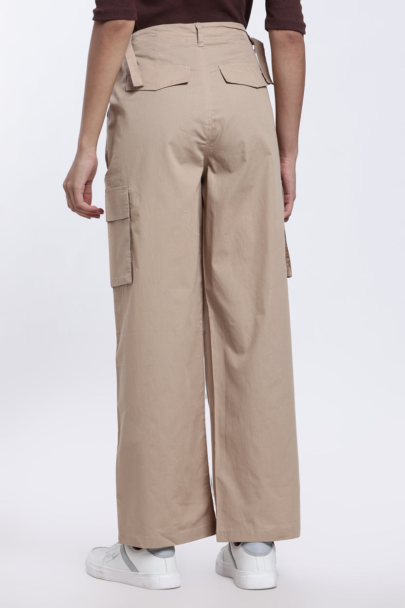 Beige Regular Fit Pant for Women - Image 5