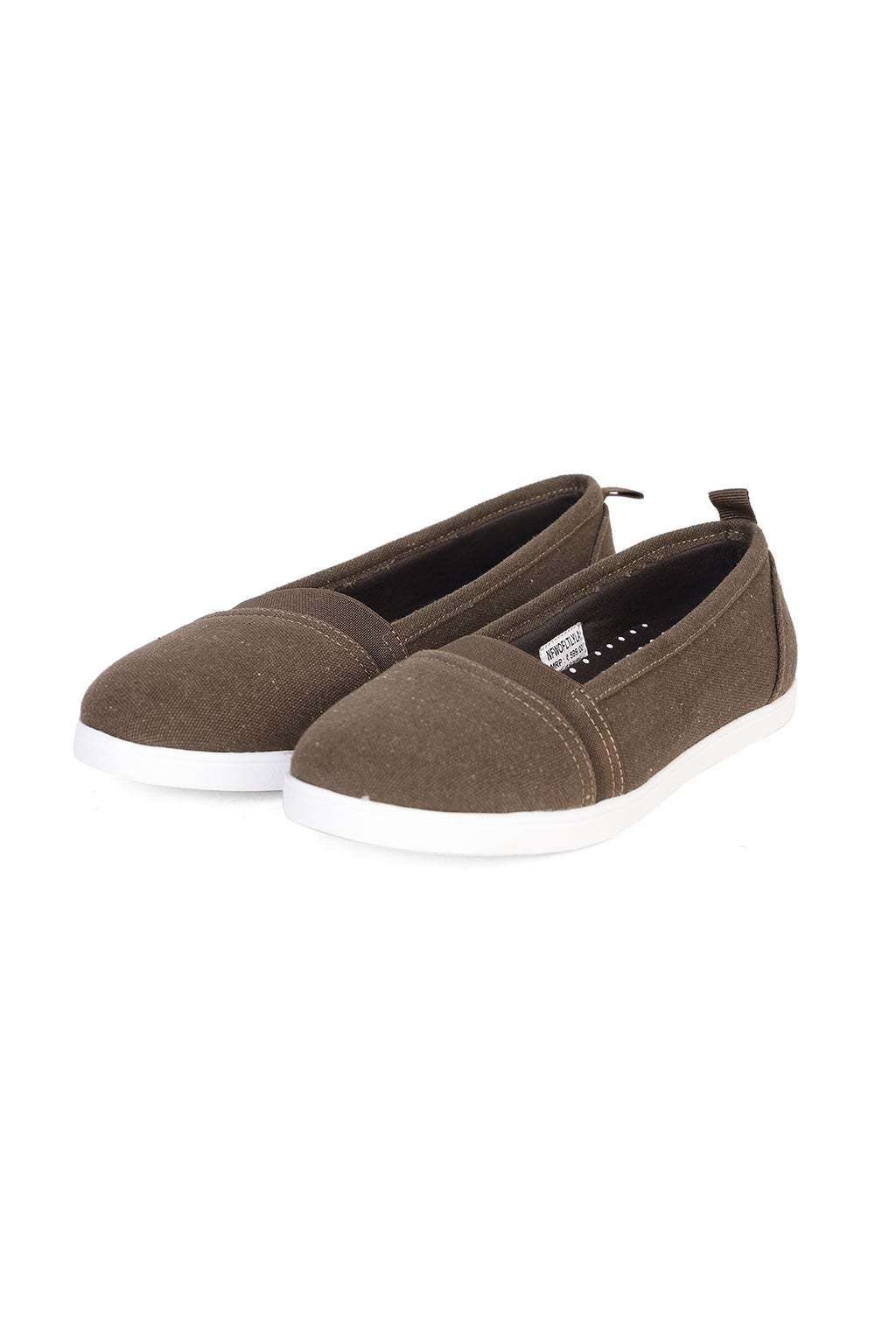 Brown Textured Ballerinas for Women - Image 5